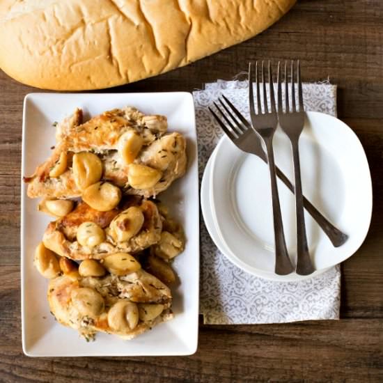 Slow Cooker Garlic Rosemary Chicken