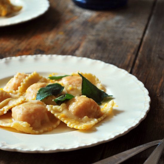 Butternut Squash Ravioli with Sage