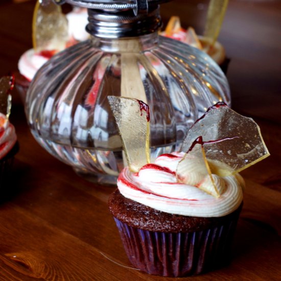 Chocolate-Raspberry Glass Cupcakes