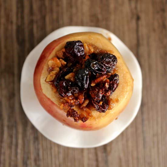 Maple Whiskey Baked Apples