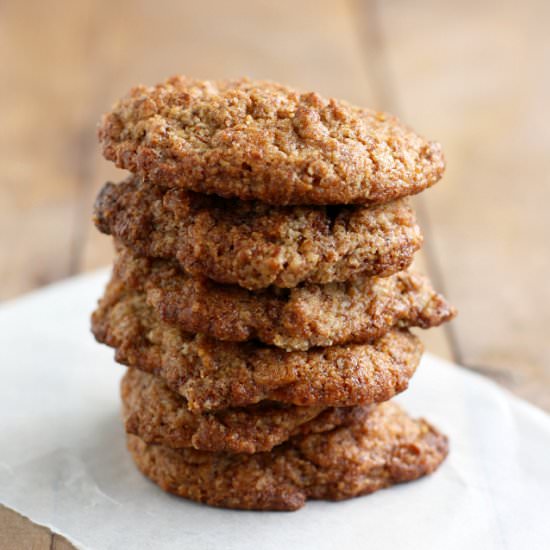 Chewy Spiced Almond Meal Cookies