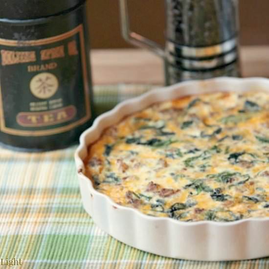 Low Carb Turkey, Egg Cheese Quiche