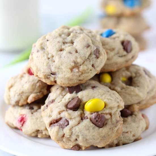 Spiced M&M Toffee Cookies