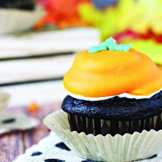 Pumpkin Spice Hi-Hat Cupcakes