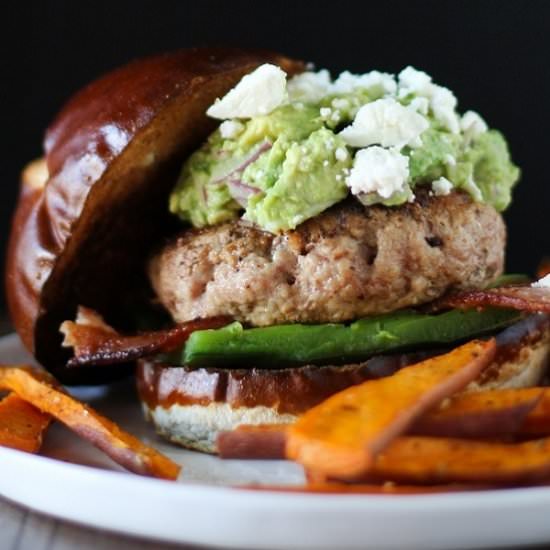 Guacamole Bacon Turkey Burgers