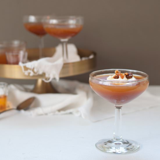 Warm vanilla cider cocktail