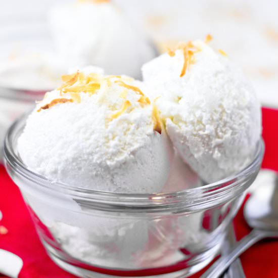 Homemade Vegan Coconut Ice Cream