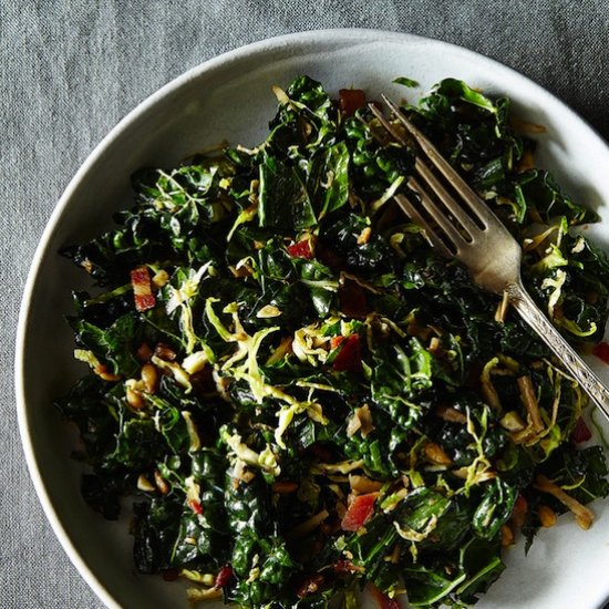 Kale and Brussels Sprout Salad