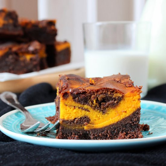 Pumpkin Swirl Brownies