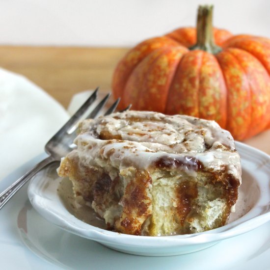 Pumpkin Butter Cinnamon Rolls