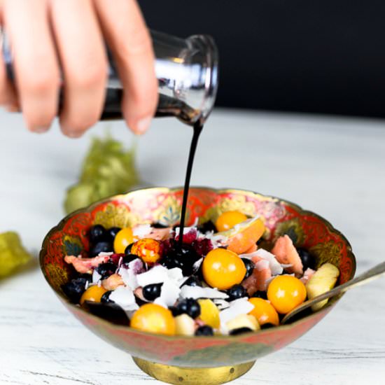 Fruit Salad with Golden Berries