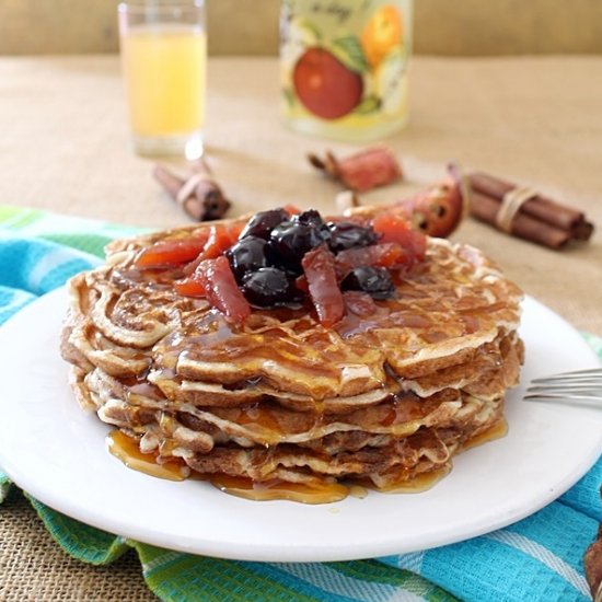 Sourdough Waffles with Honey