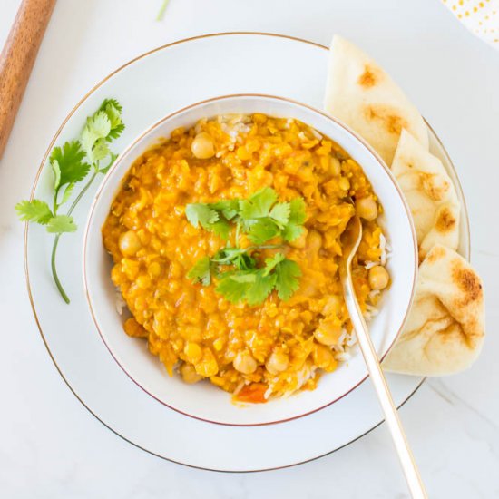 Curried Red Lentils + Basmati Rice