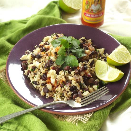 Cilantro Cauliflower Rice and Beans