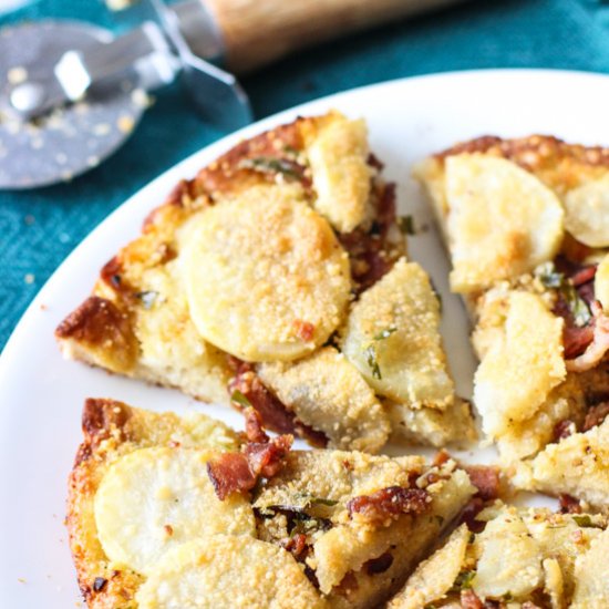 Pretzel Crust Pizza with Potato