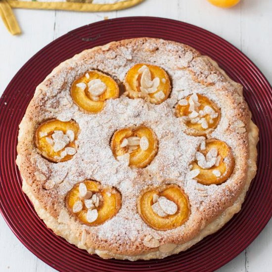 Tarta albaricoque con crema