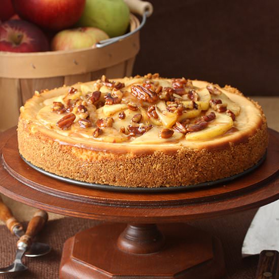 Caramel Apple Pecan Cheesecake