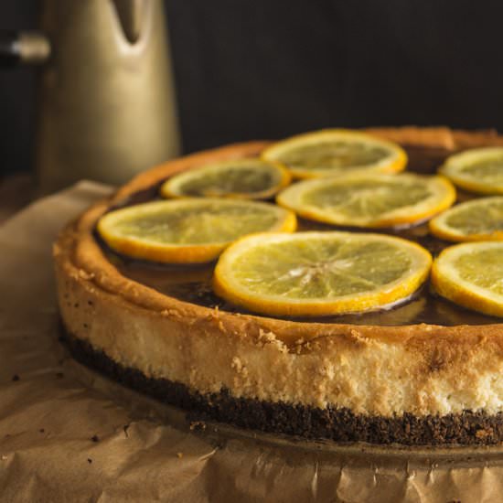 Cointreau cheesecake