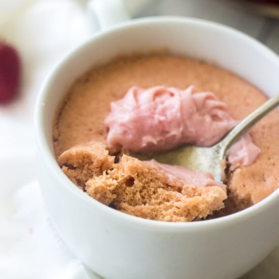 Strawberry Protein Mug Cake