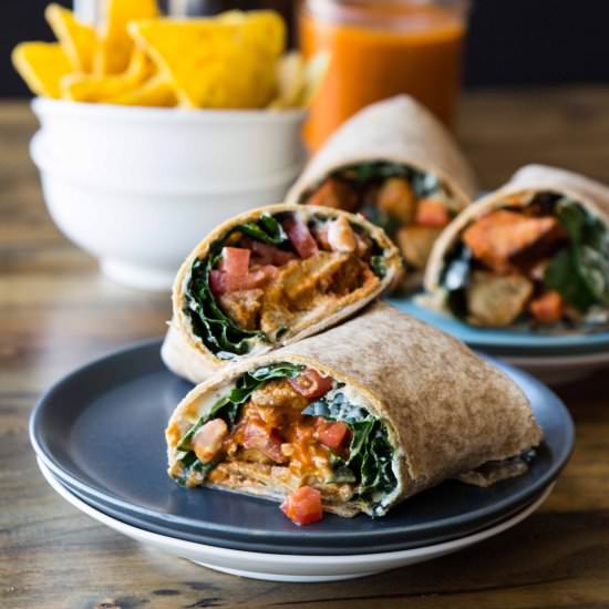 Vegan Buffalo [NO] Chicken Wraps