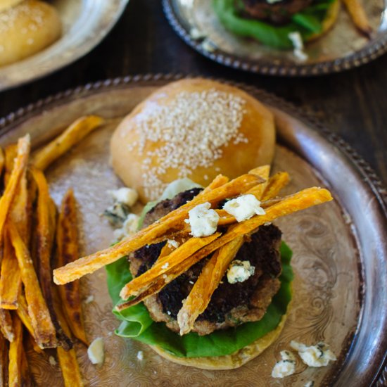 Blue Cheese Burgers & Fries