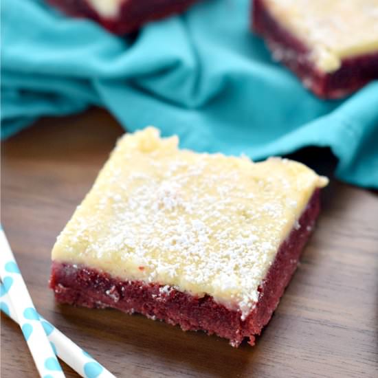 Red Velvet Gooey Bars