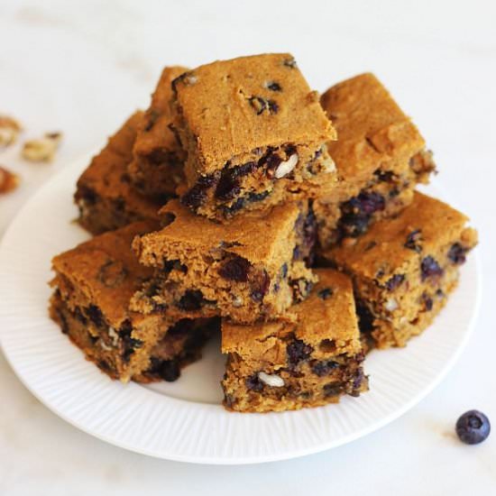 Pumpkin Blueberry Pecan Bars