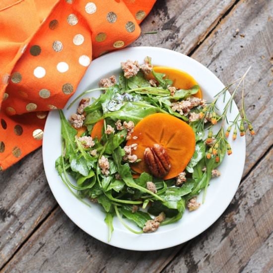 Arugula and Persimmon Salad