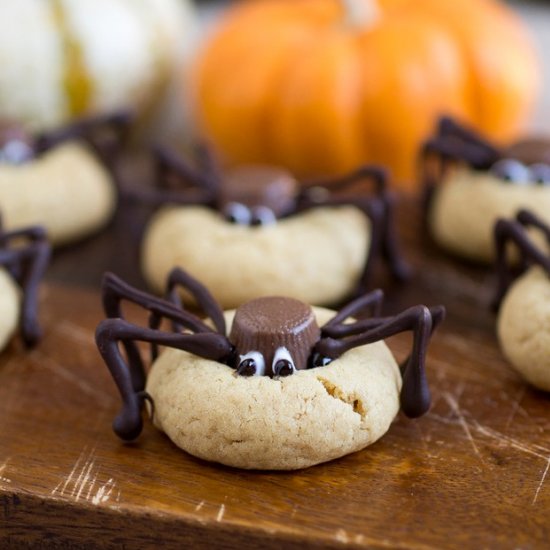 Peanut Butter Blossom Spiders