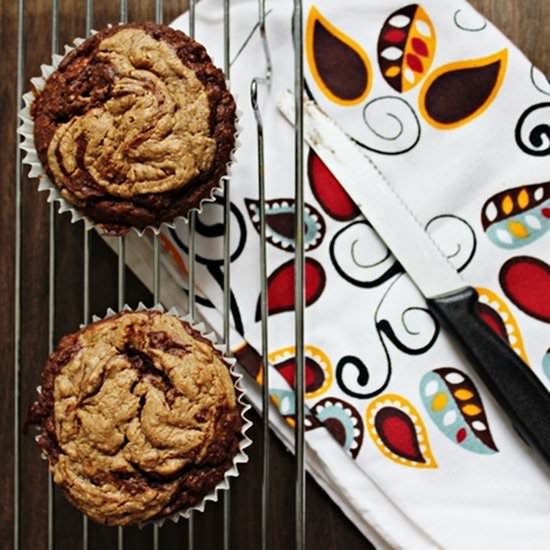 Chocolate Peanut Butter Muffins