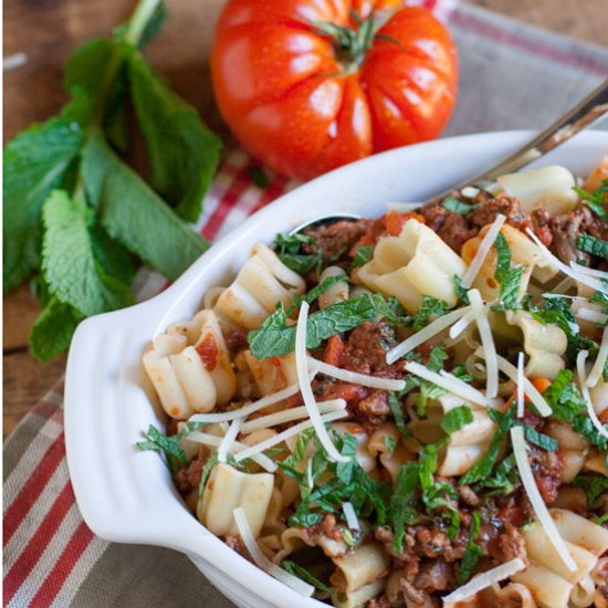 Healthy Beef Ragu with Mint