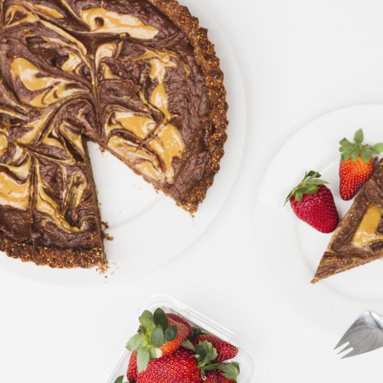 Raw Chocolate Peanut Butter Tart