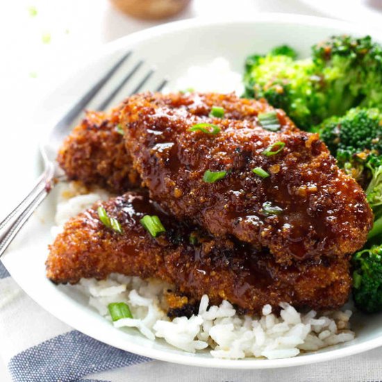 Sticky Garlic Chicken Broccoli