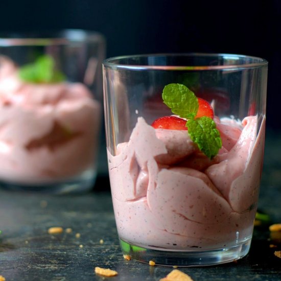 Roasted Plum And Almond Mousse