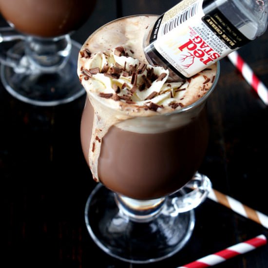 Black Cherry Bourbon Hot Chocolate