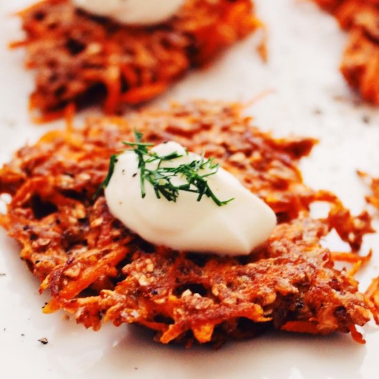 Carrot Buckwheat Fritters