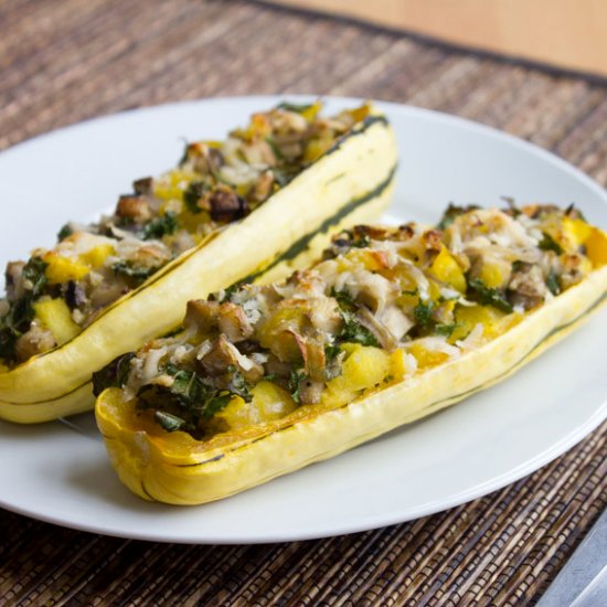 Roasted Delicata Squash Boats