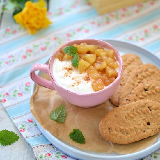 Yogurt with Roasted Apples