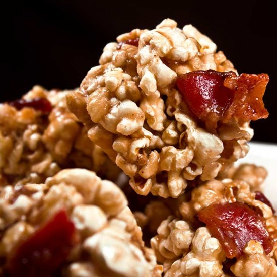 Whiskey Maple Bacon Popcorn Balls