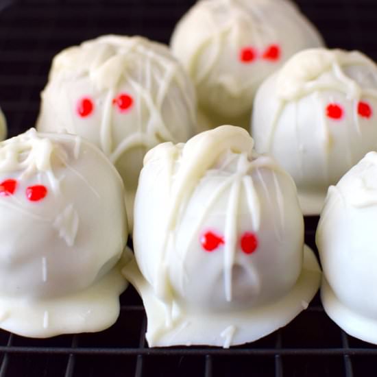 Pumpkin Cheesecake Truffle Mummies