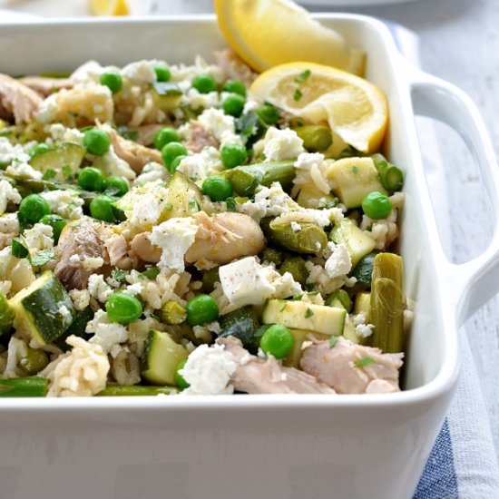 Green Vegetable Chicken Pilaf