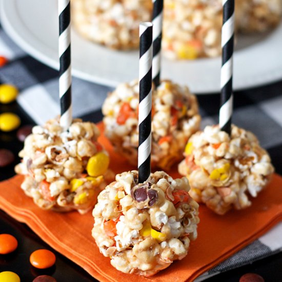 Peanut Butter Popcorn Balls