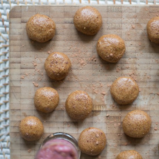 Raw Peanut Butter Cookies and Jam