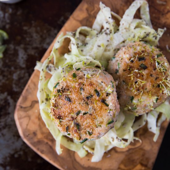 Salmon Fishcakes with Cabbage ‘Slaw