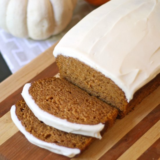 Pumpkin Bread with Cream Cheese