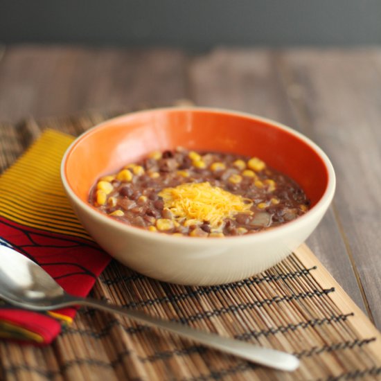 Spicy Black Bean and Corn Soup