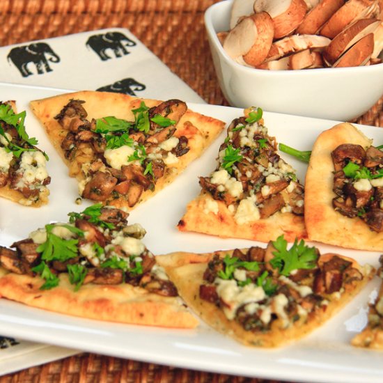 Mushroom Naan Flatbread