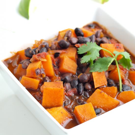 Sweet Potato and Black Bean Chili