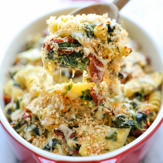 Chicken Florentine Artichoke Bake