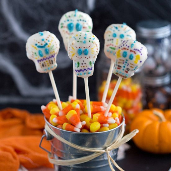 DIY sugar skull cake pops